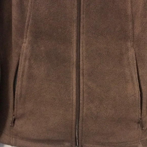 Columbia brown zip up fleece jacket - Picture 3 of 5